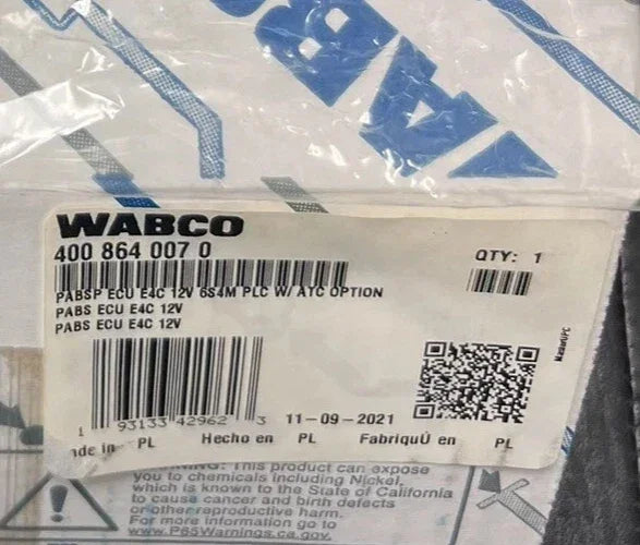 4008640070 Genuine Wabco ABS Electronic Control Unit 12V - Truck To Trailer