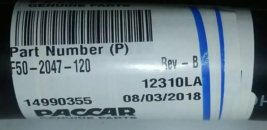 F502047120 Genuine Paccar A/C Air Conditioner Hose - Truck To Trailer