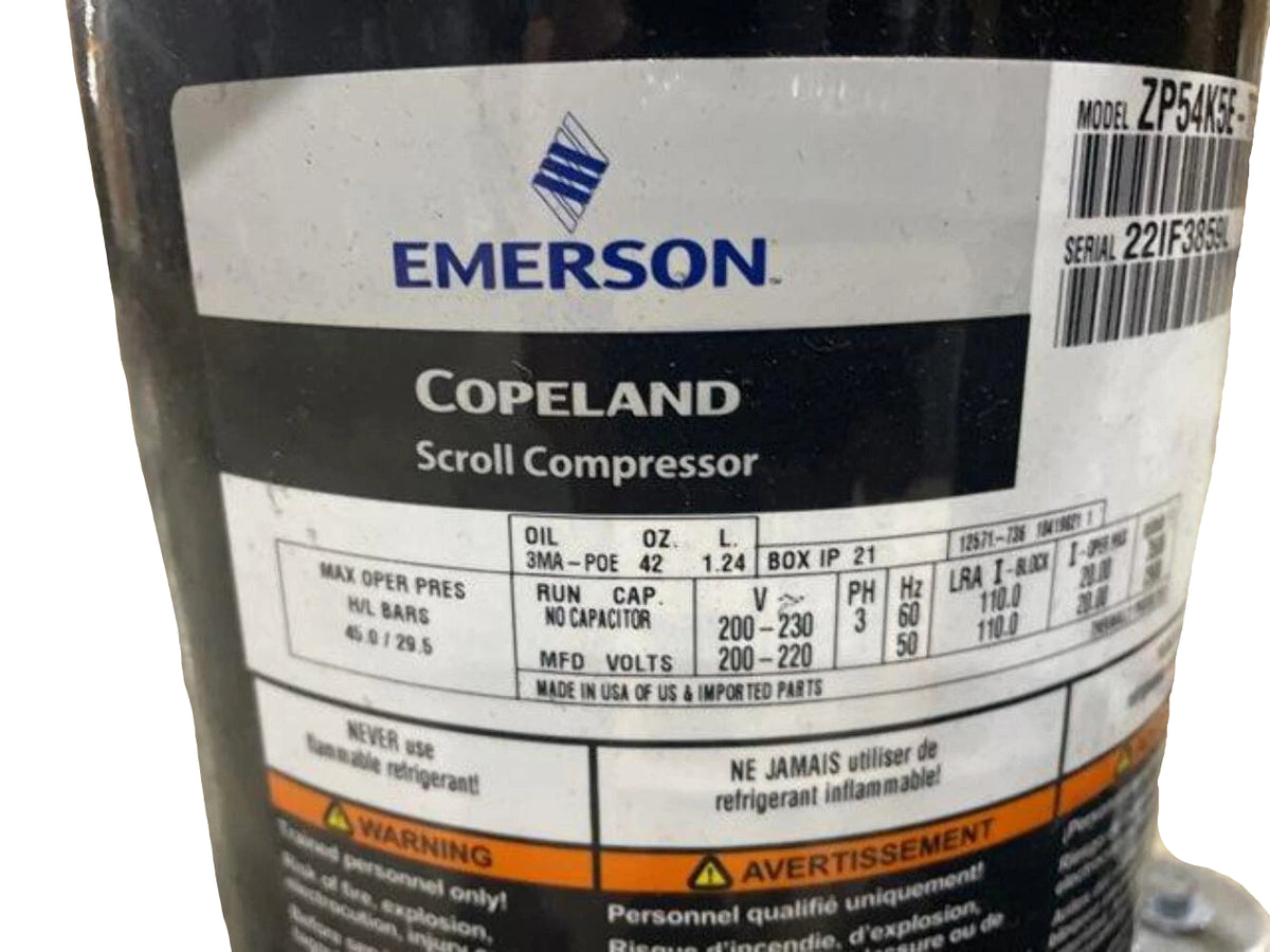 ZPT108K5ETF5130 Genuine Copeland Scroll Compressor