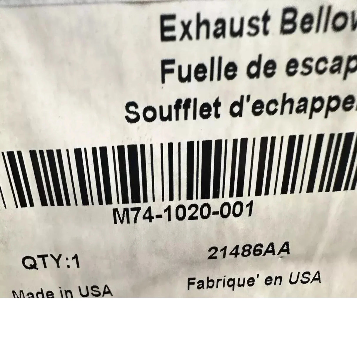 M667671302 Genuine Paccar Exhaust Bellows - Truck To Trailer