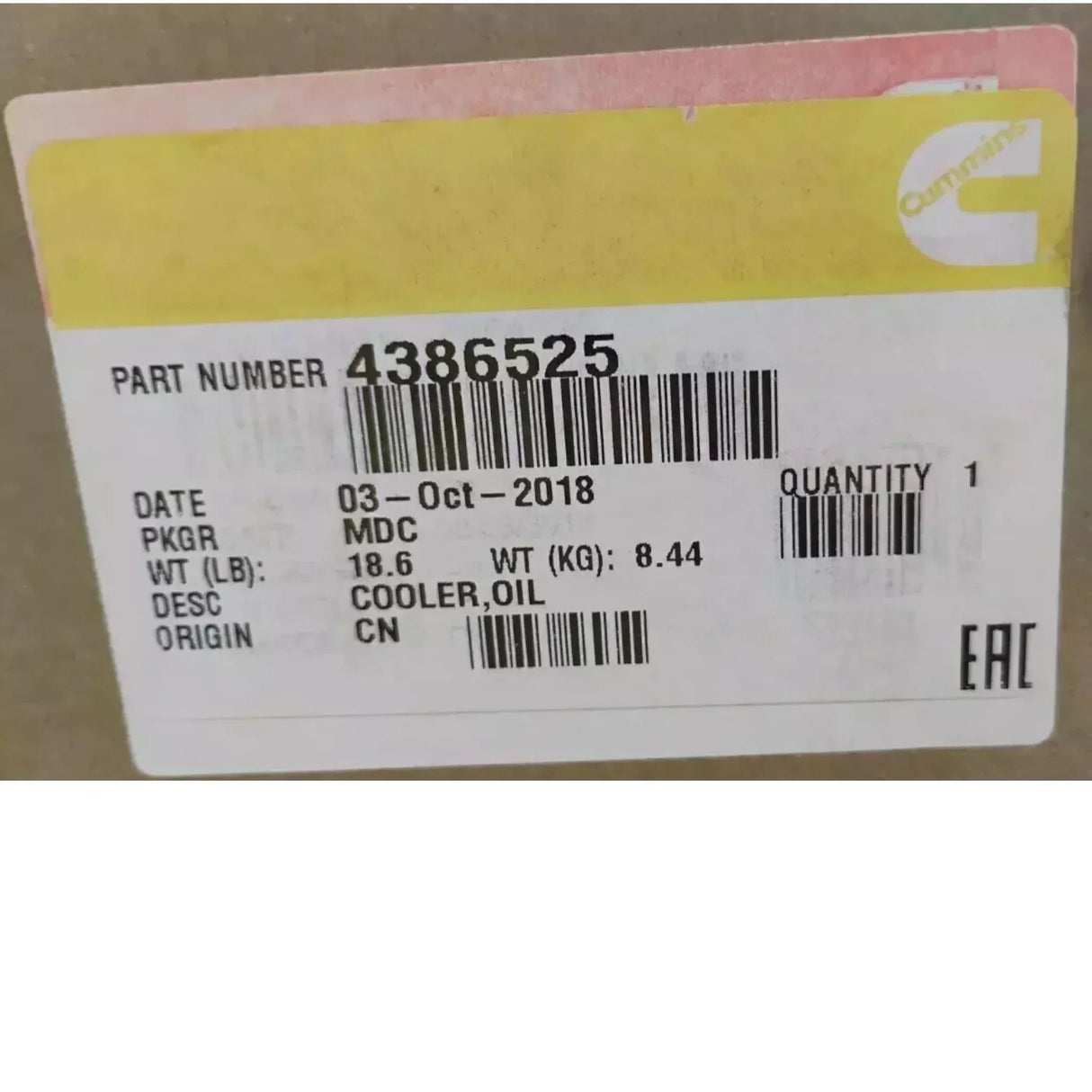 3081359 Genuine Cummins Oil Cooler - Truck To Trailer