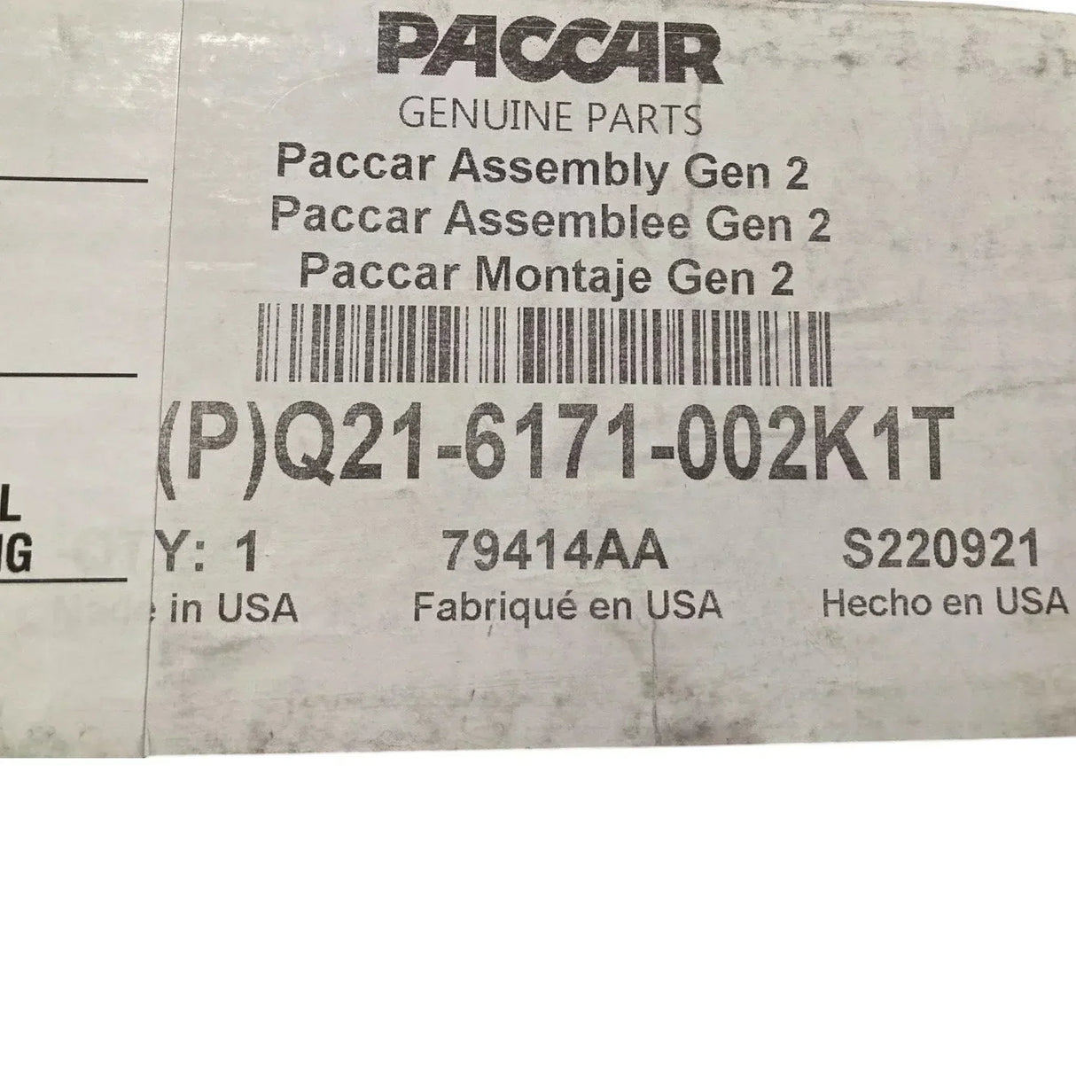 Q216171002K1T Genuine Paccar Def Sensor - Truck To Trailer