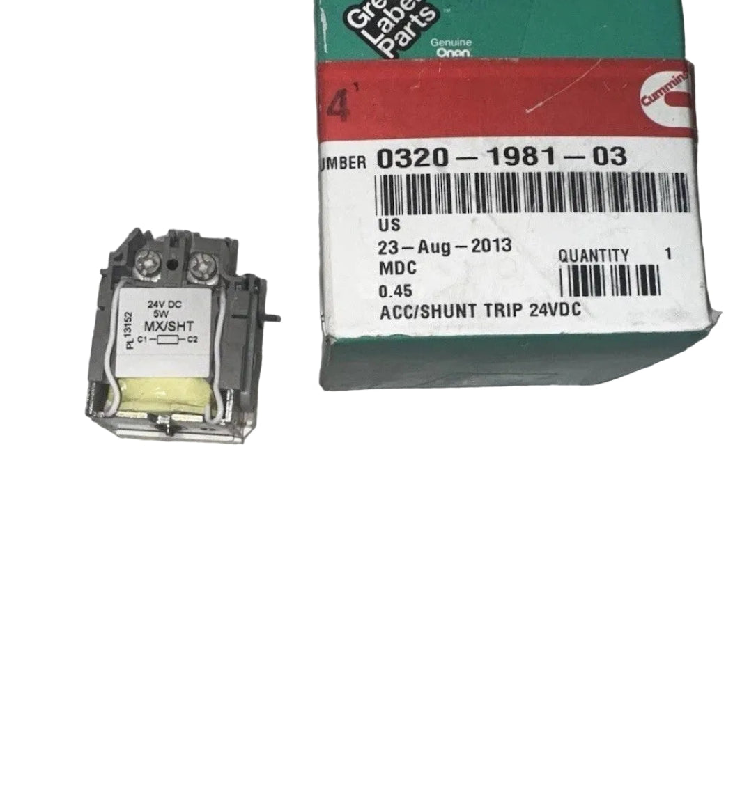 320-1981-03 Genuine Cummins Shunt Trip 24VDC
