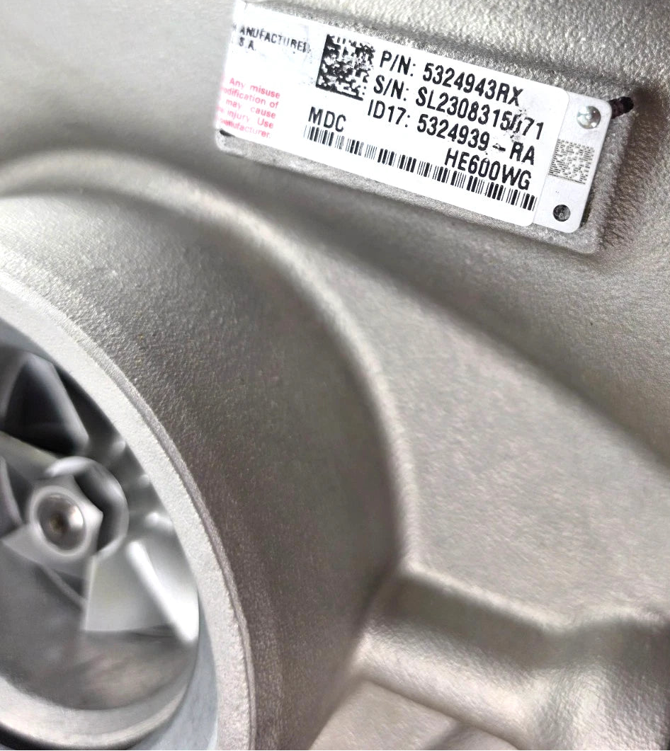 5324943RX Genuine Cummins Turbocharger HE600WG