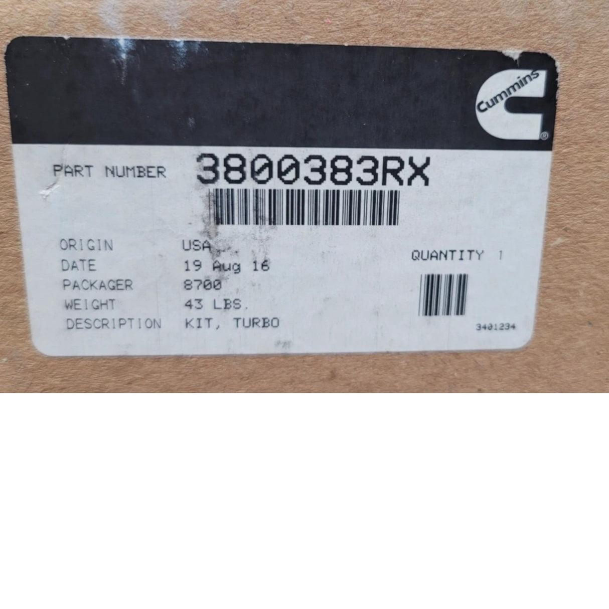 3596714 Genuine Cummins Turbocharger Kit