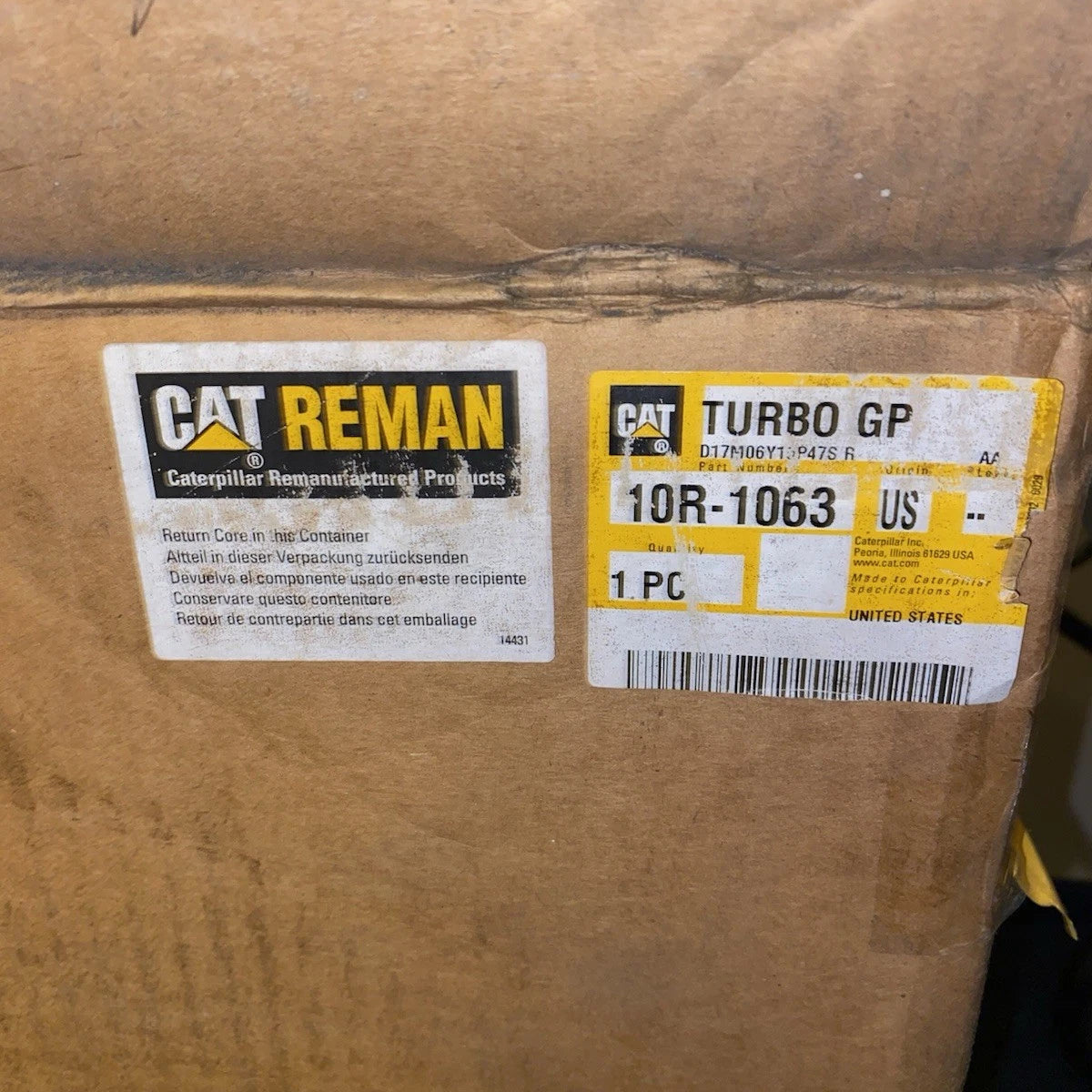 10R1063 Genuine Caterpillar Turbocharger