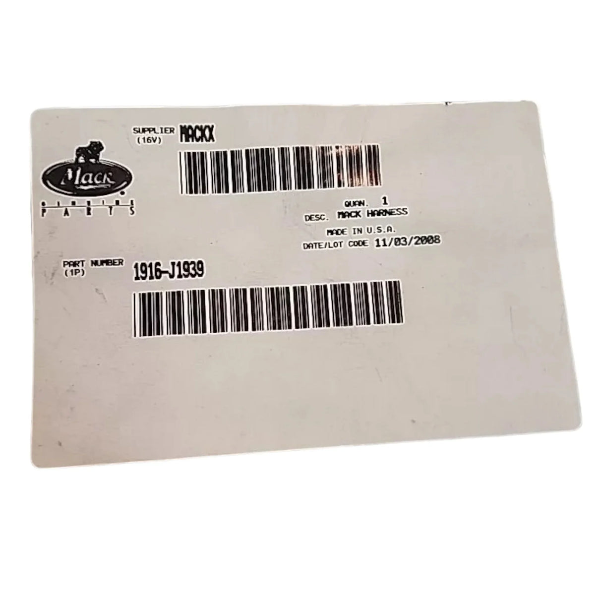 1916-J1939 Genuine Volvo Harness Jumper - Truck To Trailer