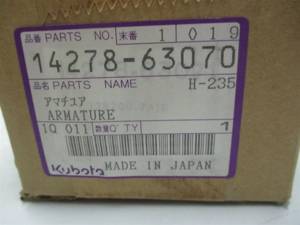 14278-63070 Kubota Armature - Truck To Trailer