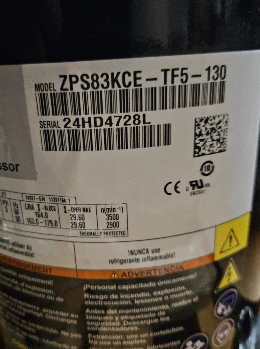 ZPS83KCE-TF5-130 Genuine Copeland Scroll Compressor