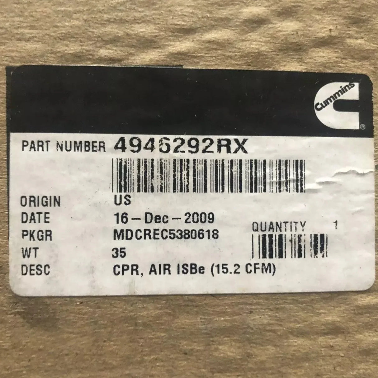 9111545117 Cummins Air Compressor - Truck To Trailer