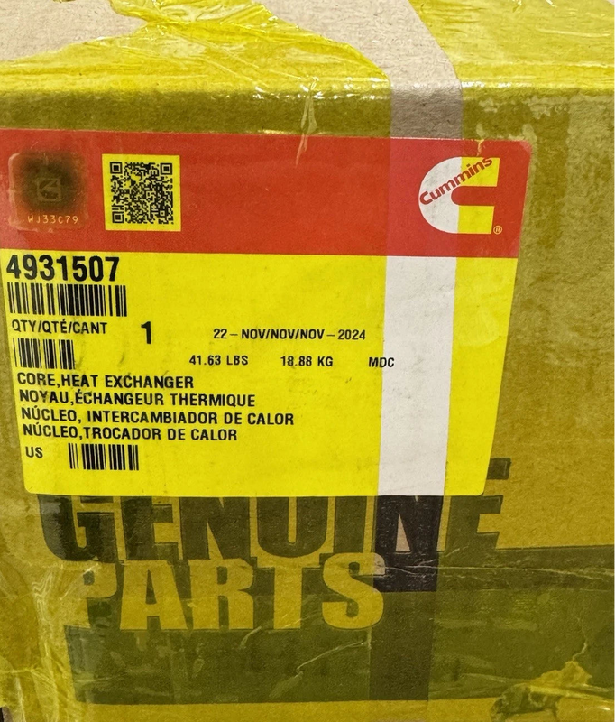 4931507 Genuine Cummins Heat Exchanger Core