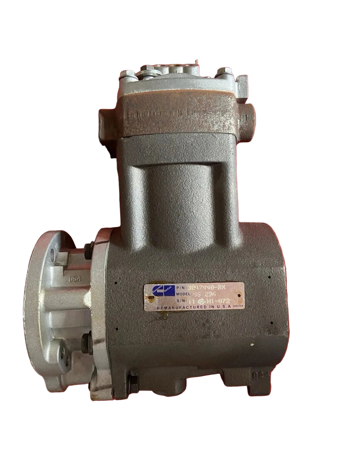 3047440XBXR Paccar Air Compressor SS269 1 Cyl for Kenworth and Peterbilt