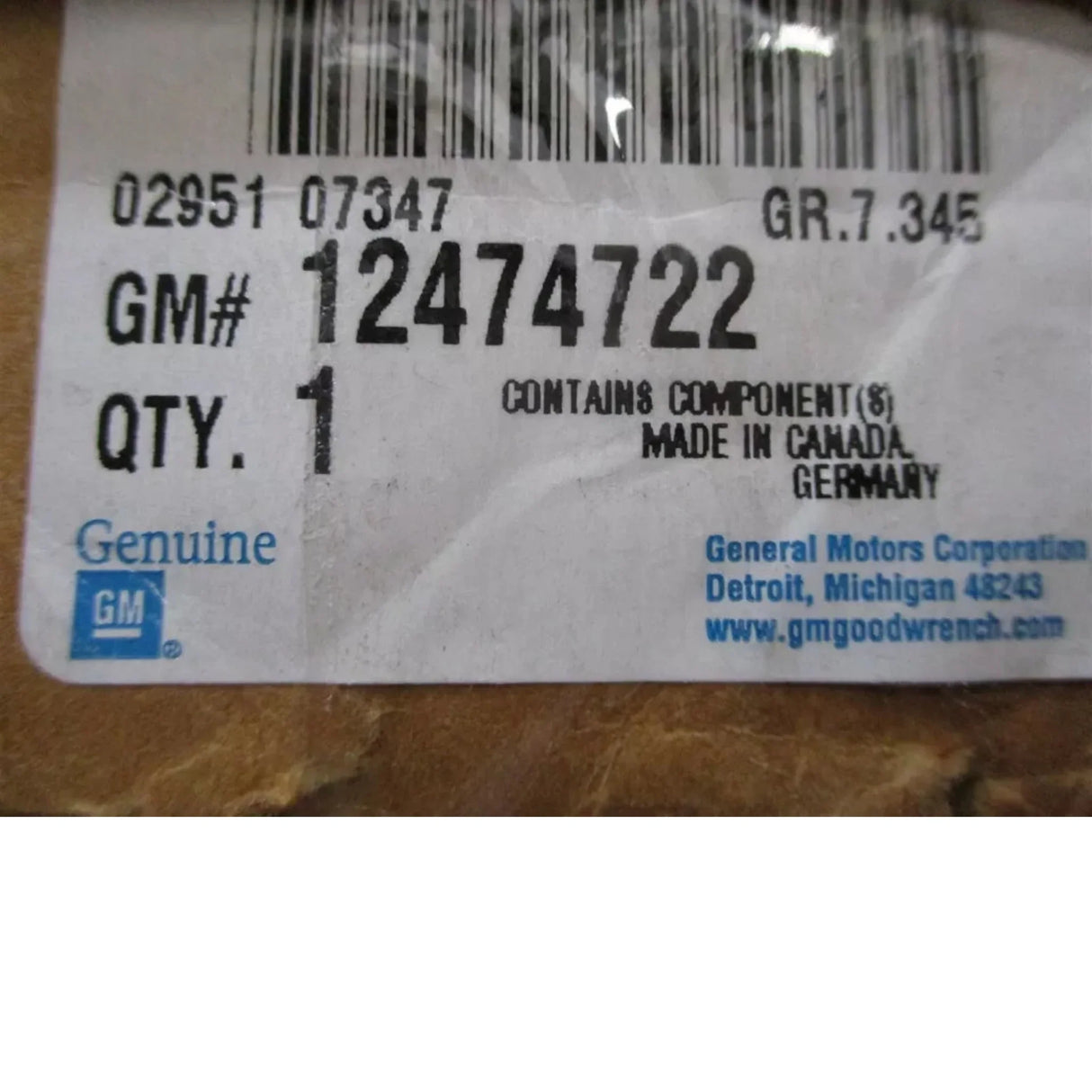 12474722 GM Shock Absorber - Truck To Trailer