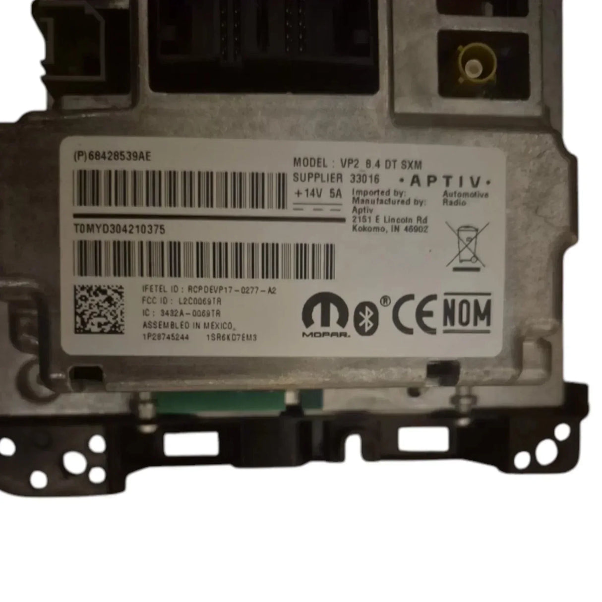 68292209AF Mopar Multi Media Radio - Truck To Trailer