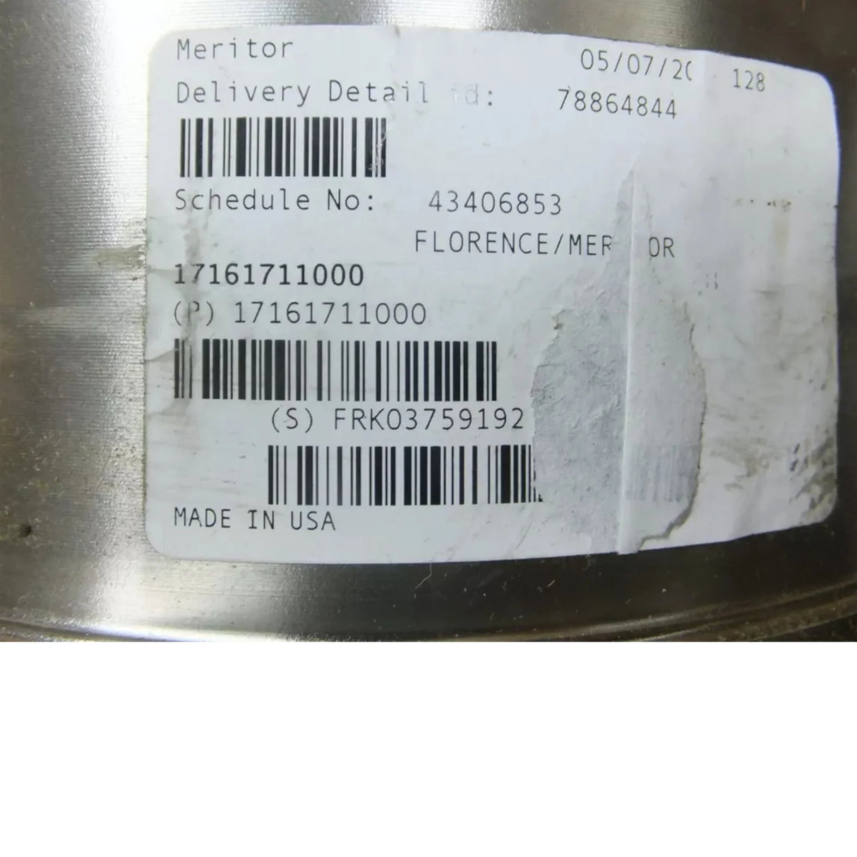 17161711000 Meritor Air Brake Hub And Rotor Assembly - Truck To Trailer