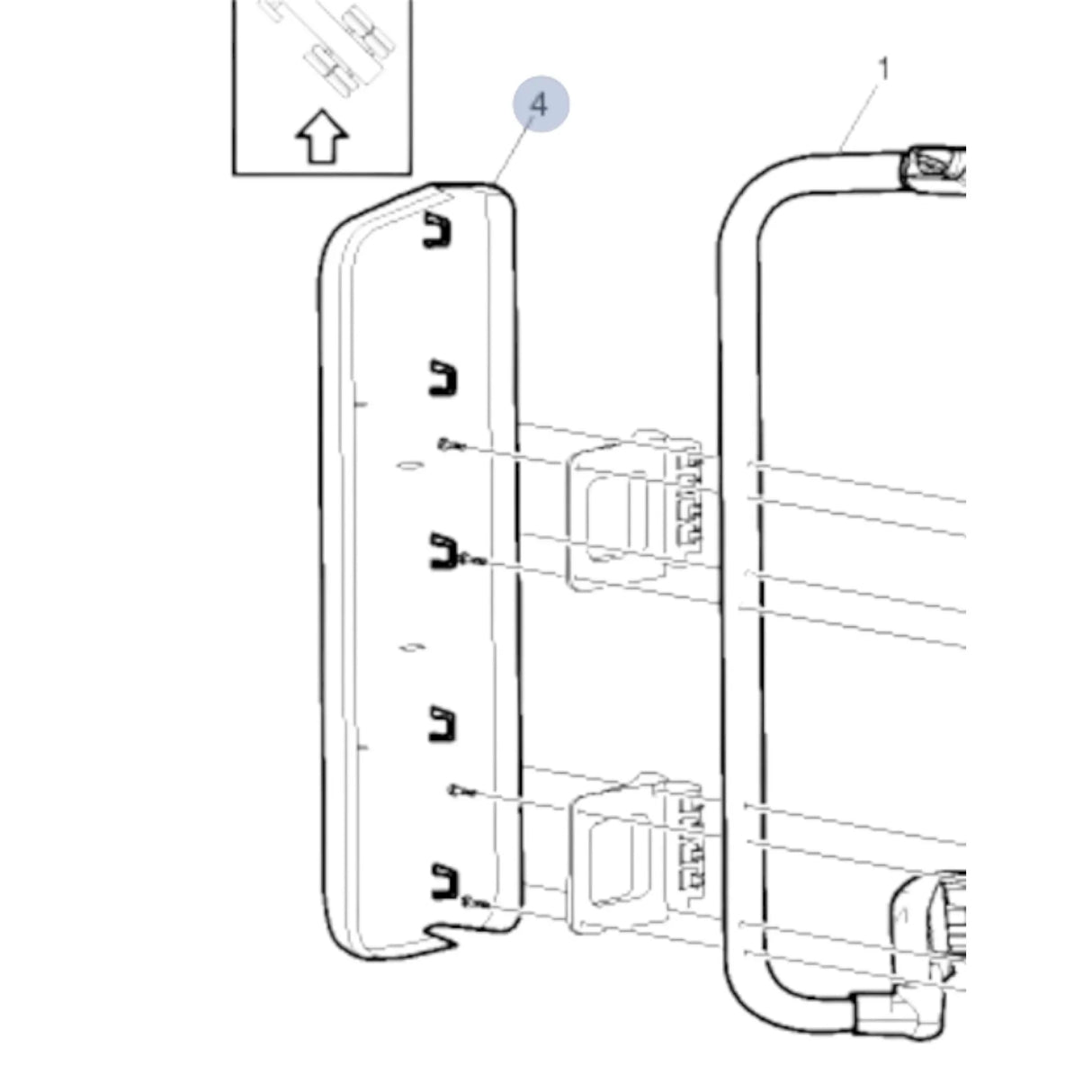 85145876 Genuine Volvo Left Mirror Back Cover - Truck To Trailer