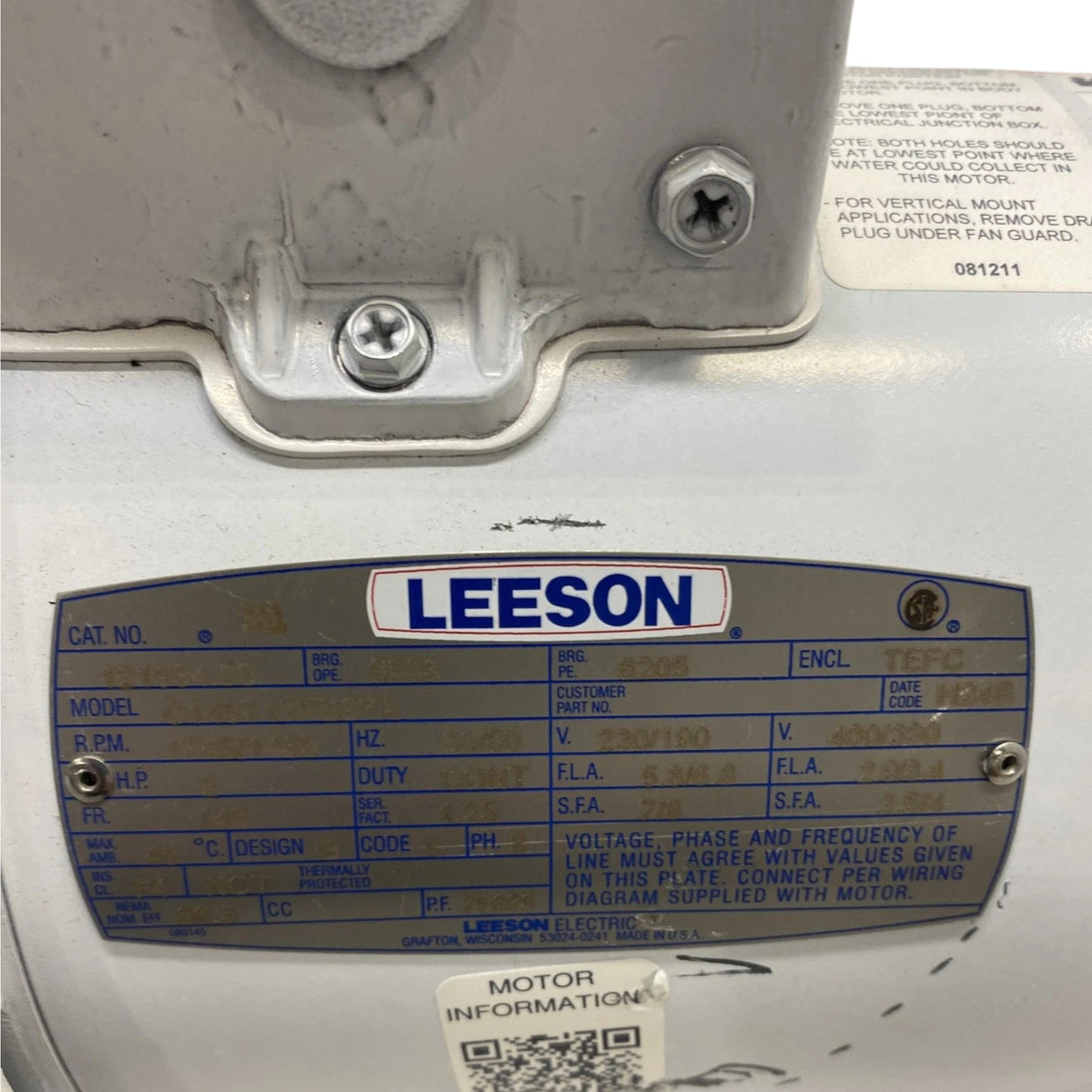121934.00 Leeson Feather Picker Motor
