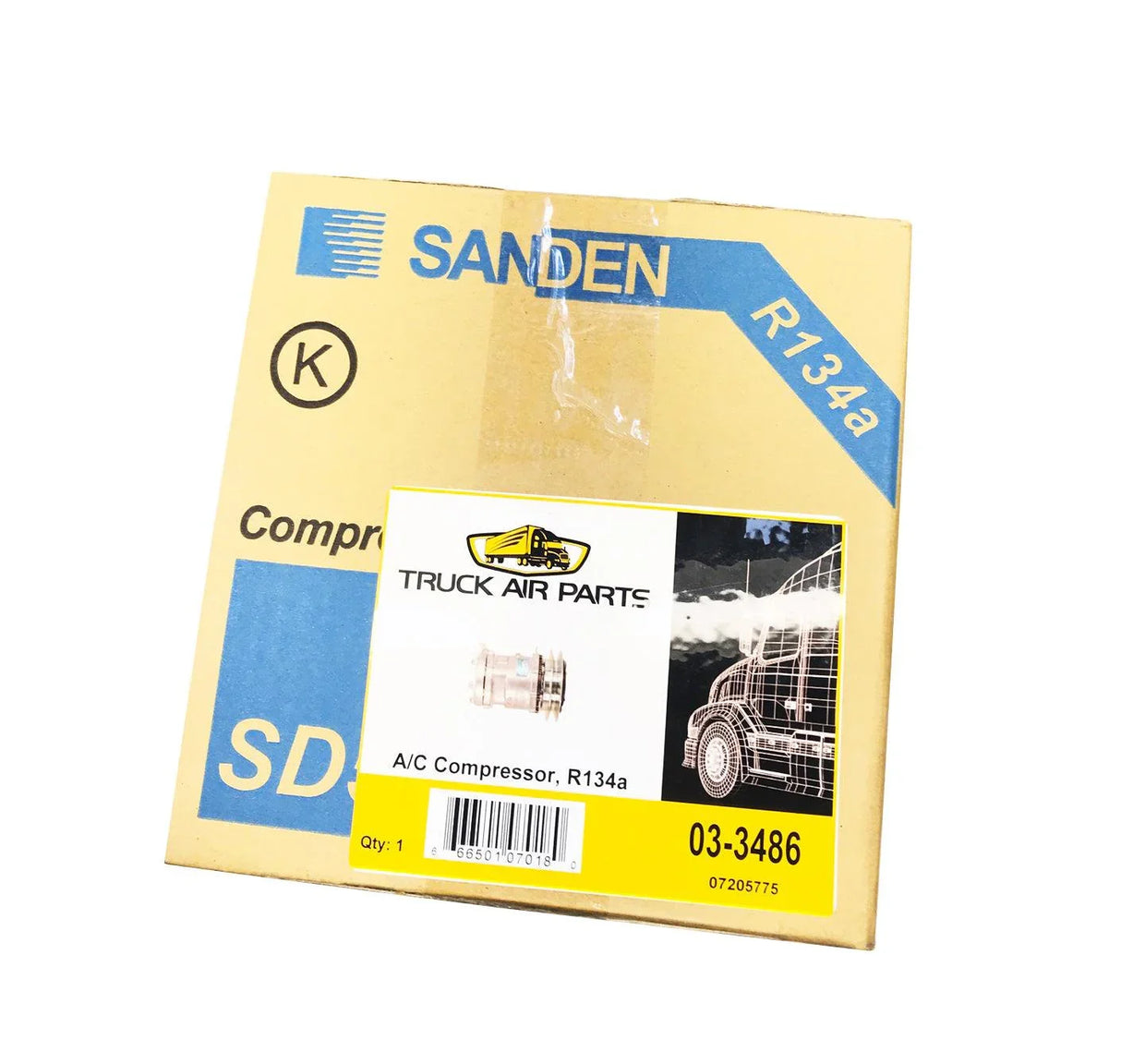 03-3486 Genuine Sanden A/C Air Conditioning Compressor Sd5H14Hd - Truck To Trailer