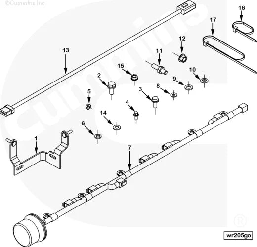 Cummins 4963845 Electronic Control Module Wiring Harness - Truck To Trailer