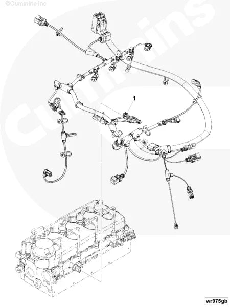 Cummins 5313376 Electronic Control Module Wiring Harness - Truck To Trailer