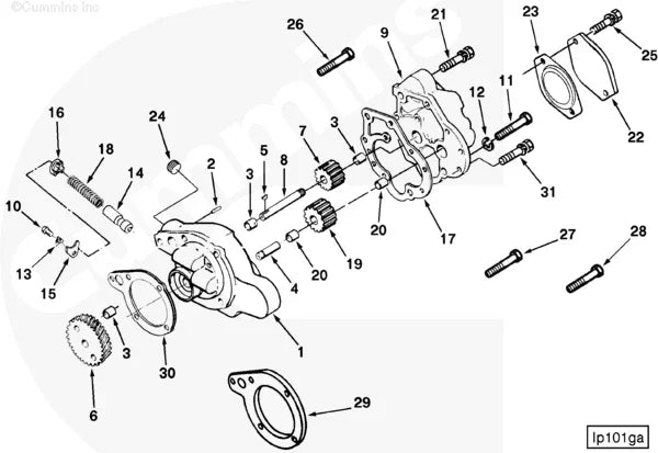 Cummins Ar11061 Lubricating Oil Pump Body - Truck To Trailer
