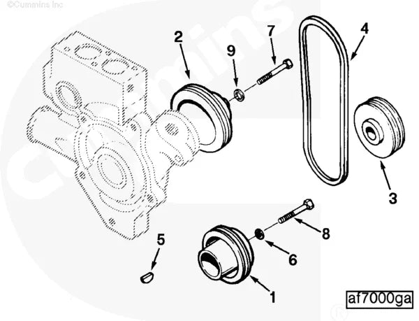 Cummins C0131034600 Water Pump Pulley - Truck To Trailer