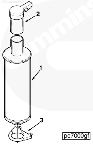 Cummins C0155204500 Muffler - Truck To Trailer