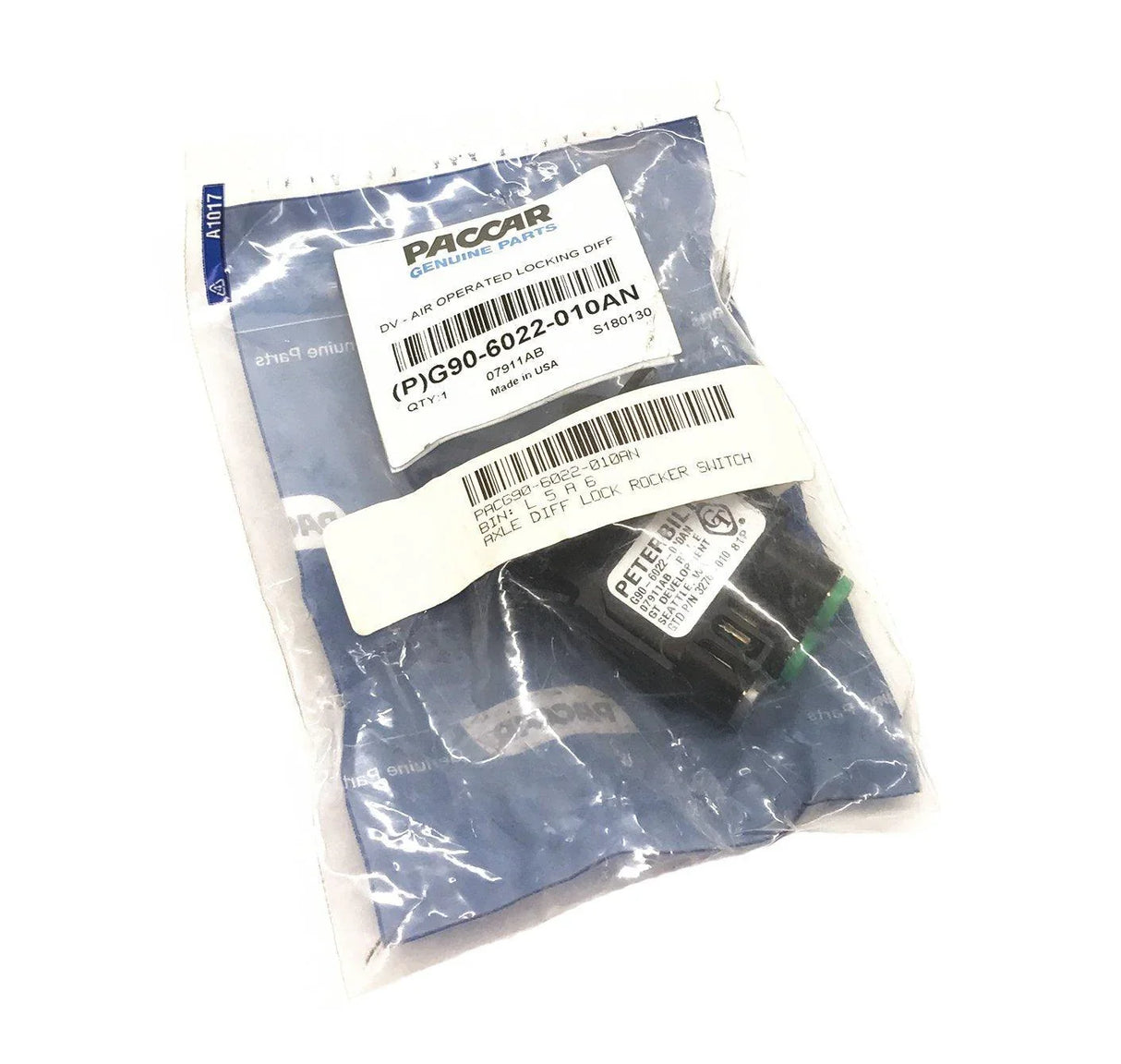 G90-6022-010An Genuine Paccar Air Diff Rocker Switch Valve - Truck To Trailer