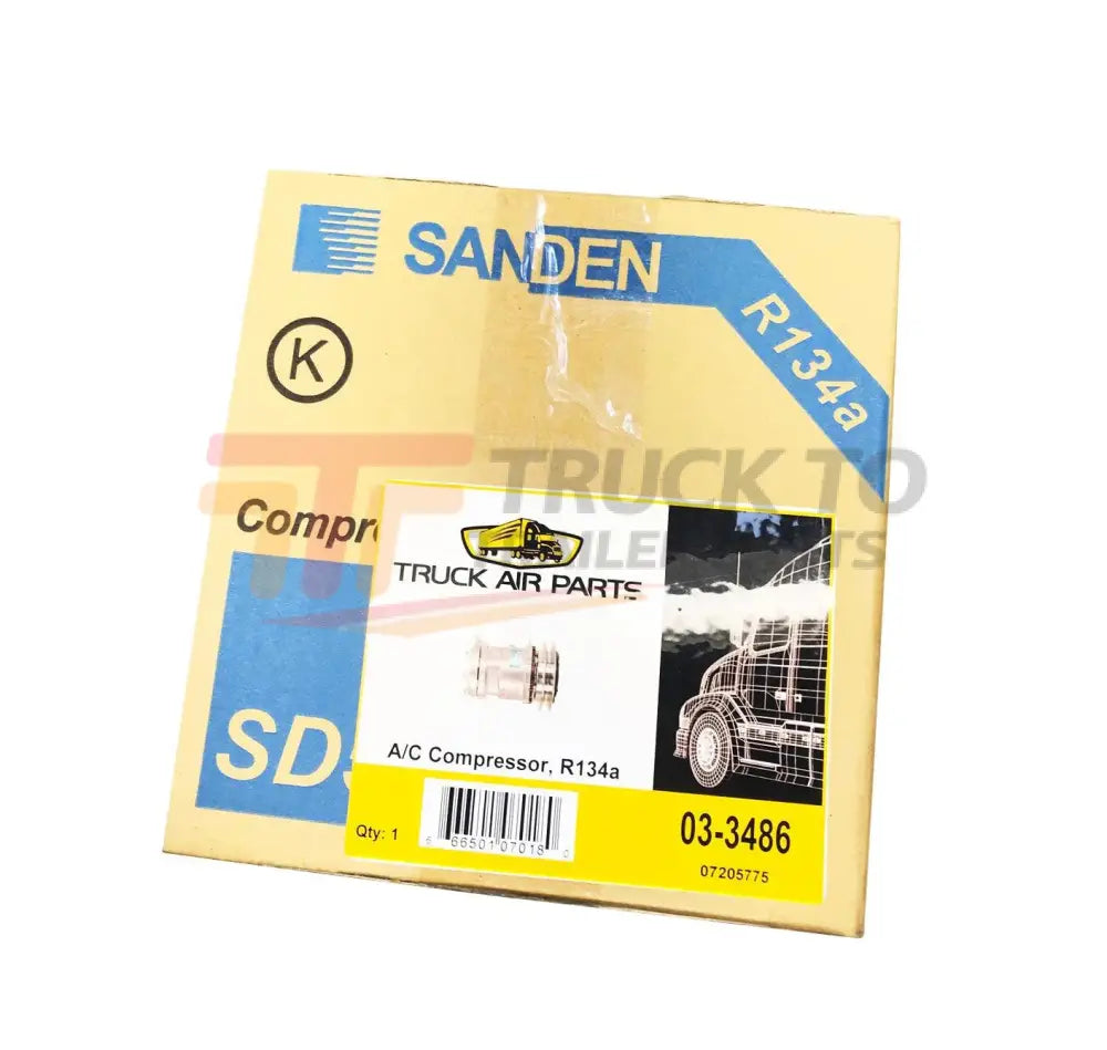 03-3486 Genuine Sanden A/C Air Conditioning Compressor Sd5H14Hd - Truck To Trailer