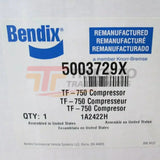 5003729X Genuine Bendix Air Brake Compressor - Truck To Trailer