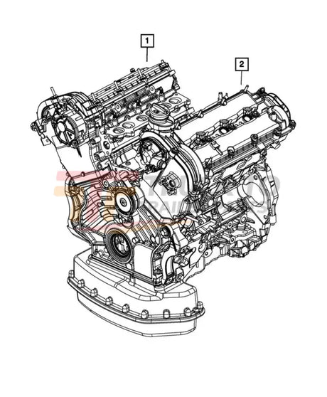 05158052Ag Genuine Mopar 3.0L V6 Turbo Diesel Long Block Engine - Truck To Trailer