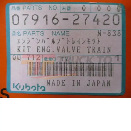 07916-27420 Kubota Valve Train Kit - Truck To Trailer