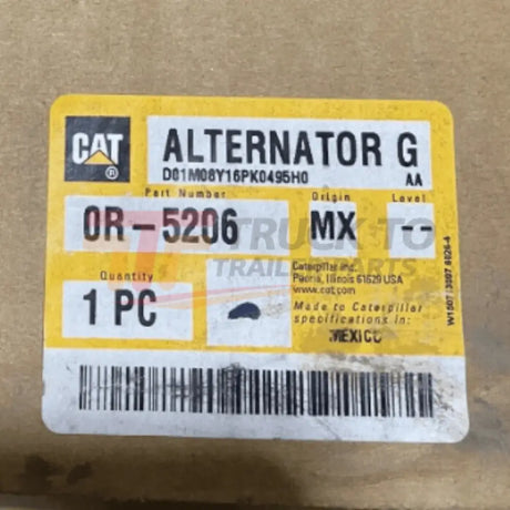 0R-5206 Genuine Caterpillar Alternator - Truck To Trailer