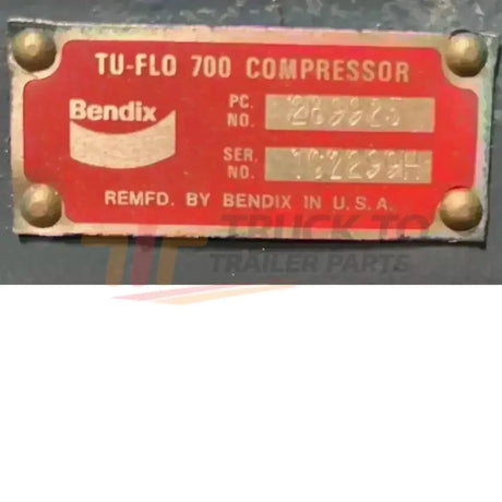 289925 Genuine Bendix Air Compressor - Truck To Trailer
