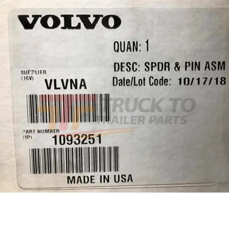 1093251 Genuine Volvo Spider Asm - Truck To Trailer