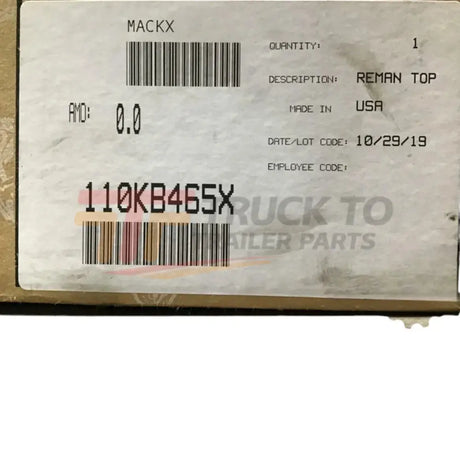 110KB465X Genuine Mack Top Cover T300 - Truck To Trailer