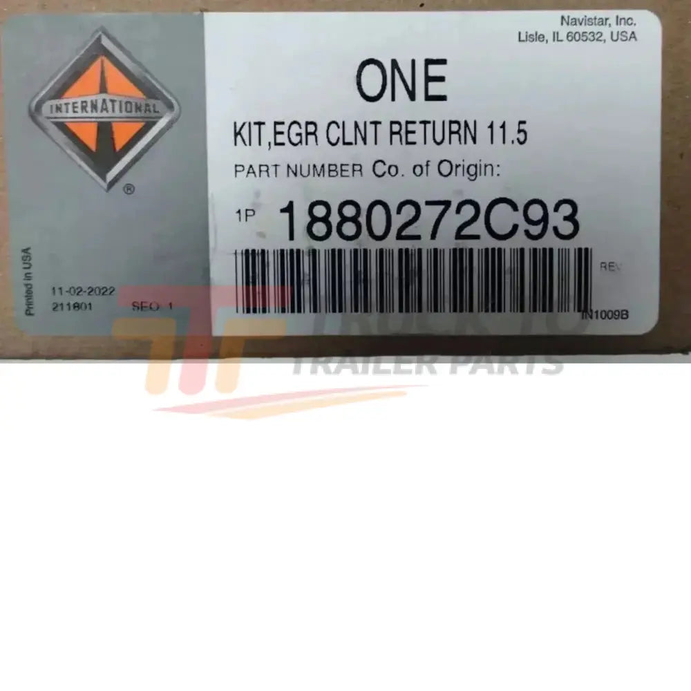 1850551C91 Genuine International EGR Coolant Return Kit - Truck To Trailer