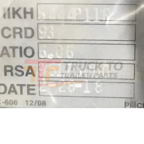 11KH5444P11R Genuine Mack Rebuilder - Truck To Trailer