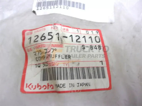 12651-12110 Kubota Complete Muffler - Truck To Trailer