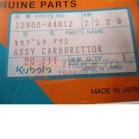 12866-44012 Kubota Carburetor AE6500 - Truck To Trailer