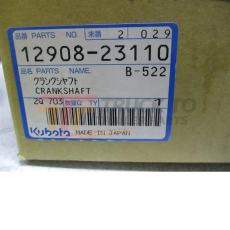 12908-23110 Kubota Crankshaft - Truck To Trailer
