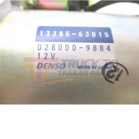 13385-63010 Kubota Starter 12V 10-T CCW Denso - Truck To Trailer