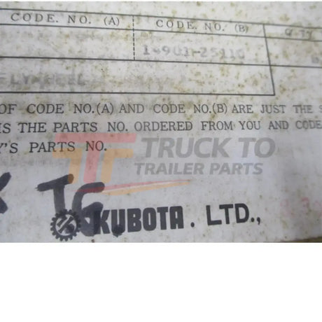 14901-25110 Kubota Engine Flywheel RK95 - Truck To Trailer