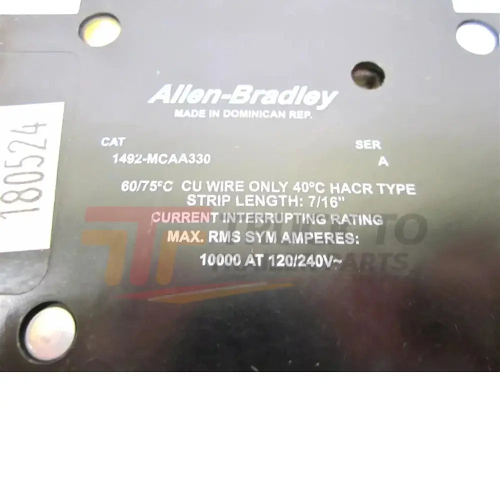 1492-MCAA330 Allen Bradley Industrial Circuit Breaker 3 Pole 30 Amp - Truck To Trailer