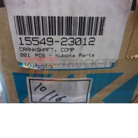 15549-23012 Kubota Crankshaft Assembly - Truck To Trailer