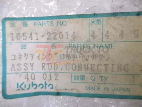 16541-22014 Kubota Connecting Rod - Truck To Trailer