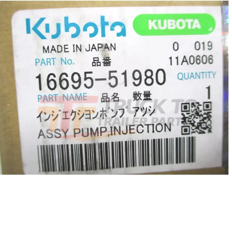 16695-51980 Kubota Injection Pump For Carrier CT491 D1505 - Truck To Trailer
