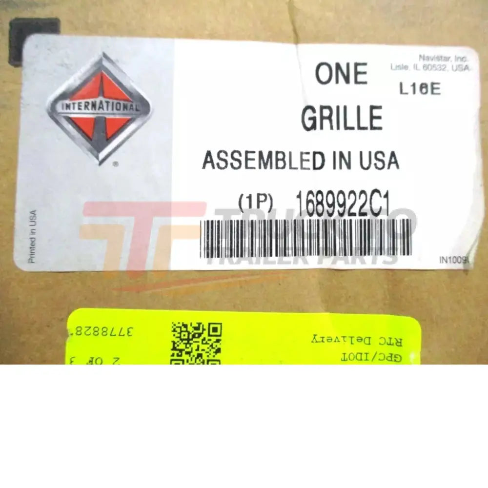 1689922C1 International Grille Assembly Upper - Truck To Trailer