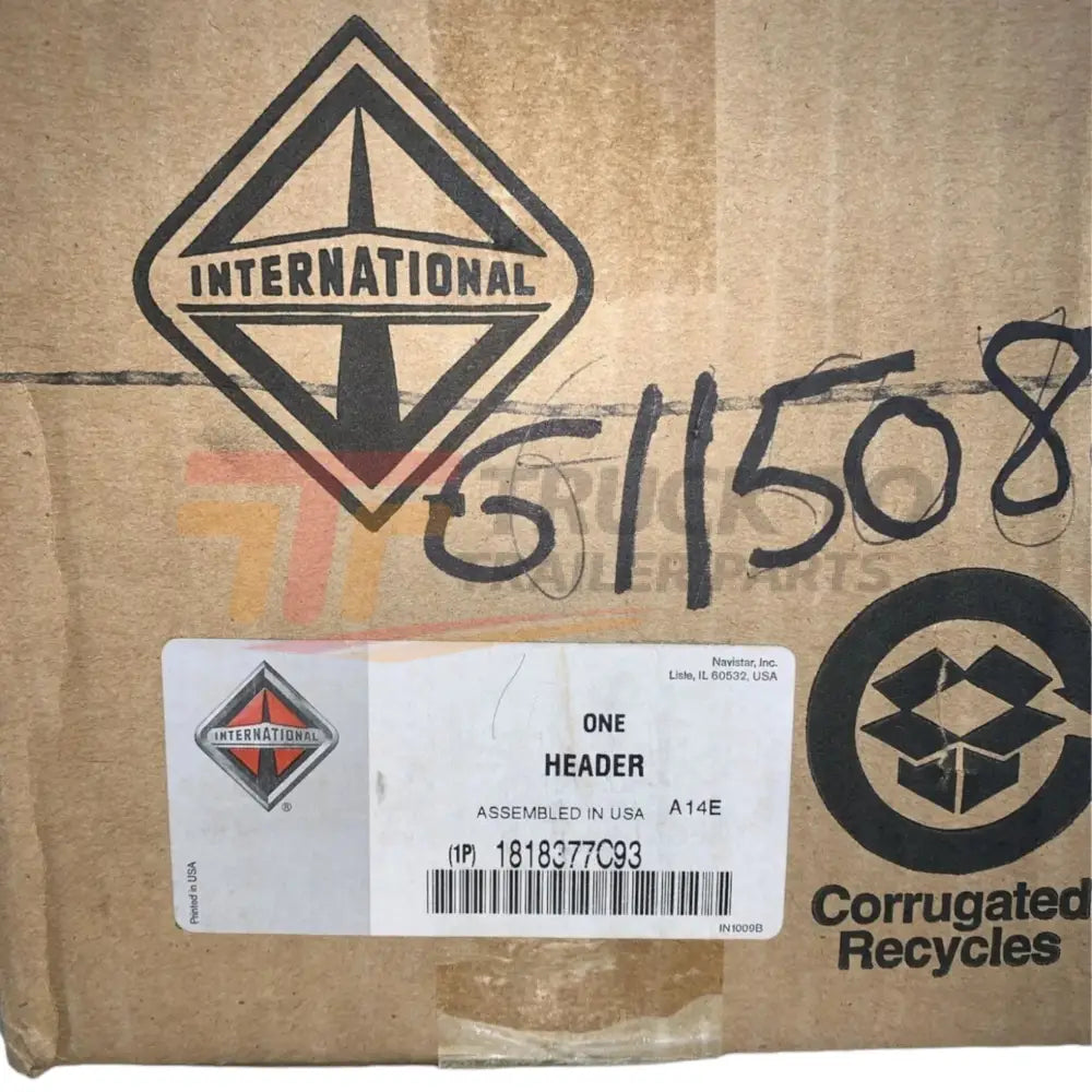 1818377C93 Genuine International Rear Oil Filter Adapter - Truck To Trailer