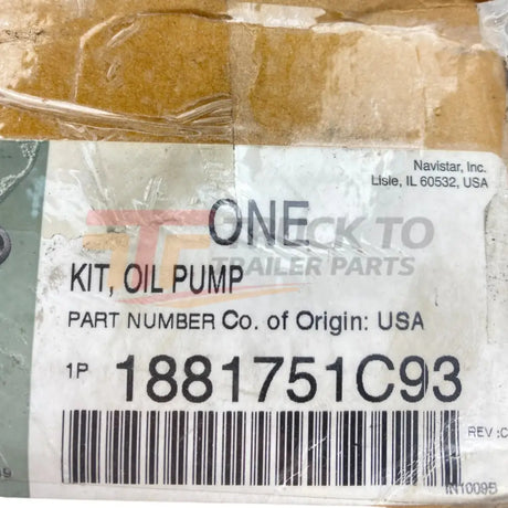 1818772C1 Genuine International Oil Pump - Truck To Trailer